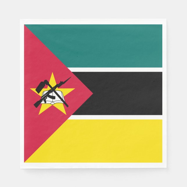 Mozambique Flag Napkins (Front)