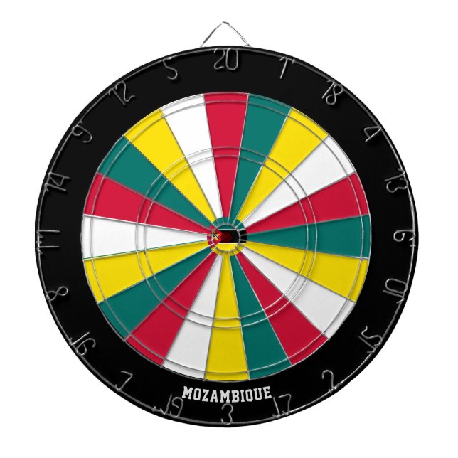 Mozambique Flag Patriot's Bullseye Dart Board (Front)