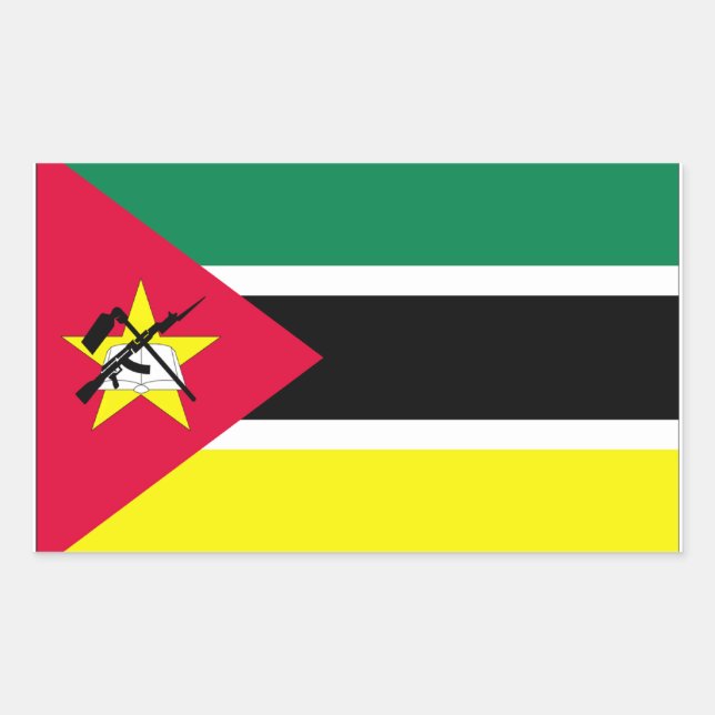 Mozambique Flag Rectangular Sticker (Front)