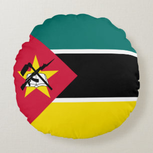 Mozambique Flag Round Pillow