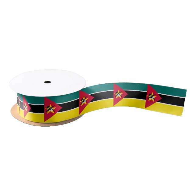 Mozambique Flag Satin Ribbon (Spool)