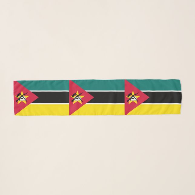 Mozambique Flag Scarf (Front (Horizontal))