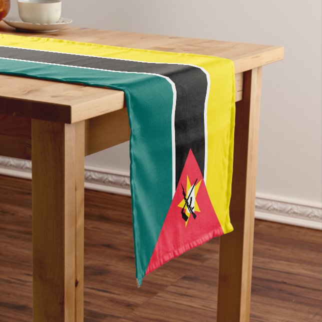 Mozambique flag short table runner (In Situ)