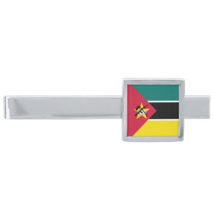 Mozambique Flag Silver Finish Tie Bar