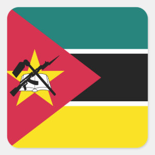 Mozambique Flag Square Sticker