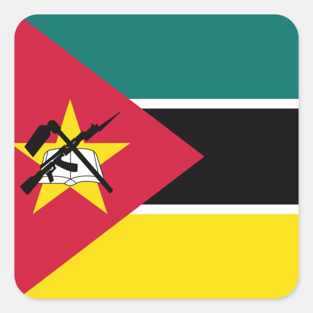 Mozambique Flag Square Sticker (Front)