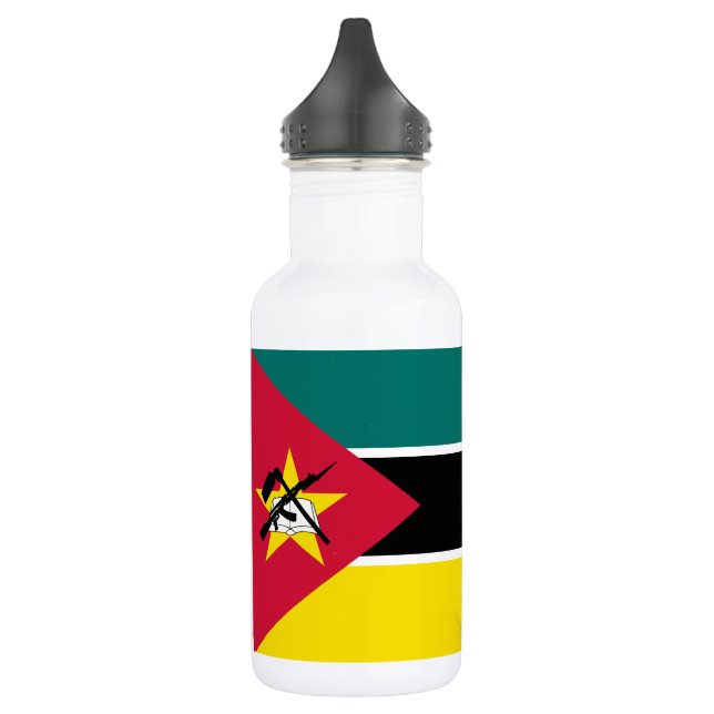 Mozambique Flag Stainless Steel Water Bottle (Left)