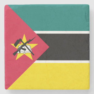 Mozambique Flag Stone Coaster