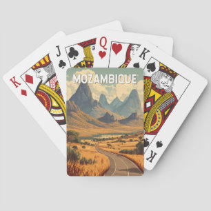 Mozambique Illustration Travel Art Vintage Poker Cards