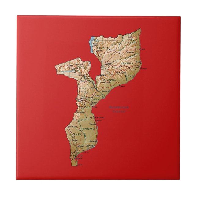 Mozambique Map Tile (Front)