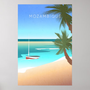 Mozambique Minimal Travel Poster