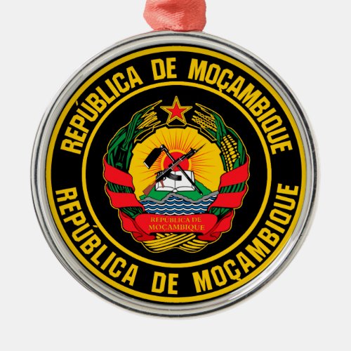 Mozambique Round Emblem Metal Ornament