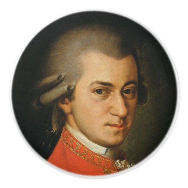 MOZART 1-1/2 inch ceramic pull knob (Front)