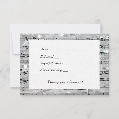 Mozart and Pearls rsvp with envelopes