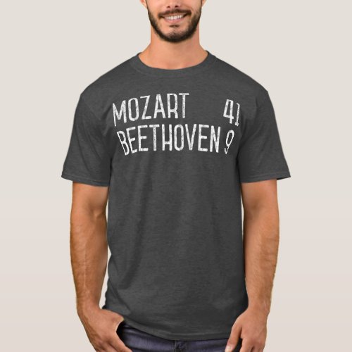 Mozart Beethoven Symphony Scoreboard funny music T_Shirt