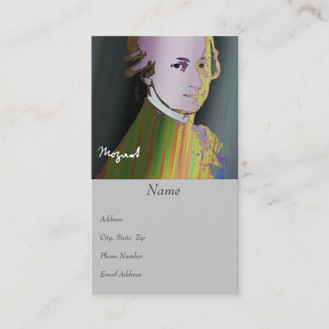 Mozart Business Card (Front)