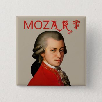 Mozart Button by BarbeeAnne at Zazzle