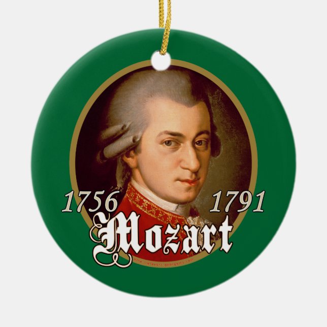 Mozart Ceramic Ornament (Front)