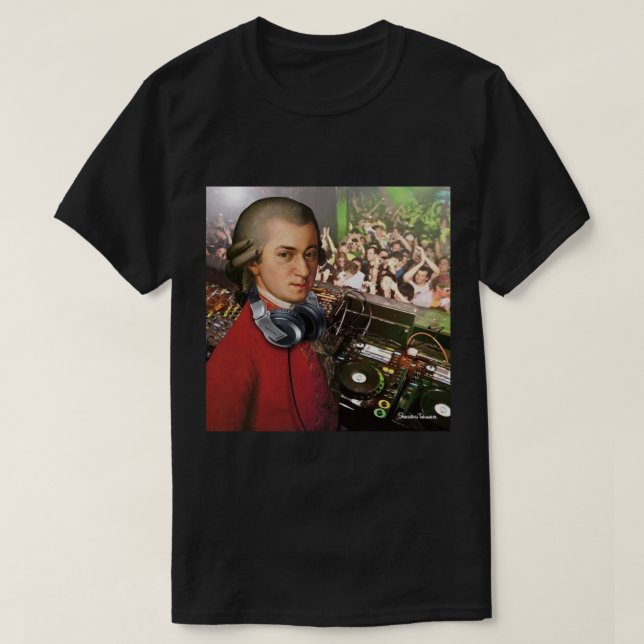 Mozart Classical Music [CC-CatCow] T-Shirt (Design Front)