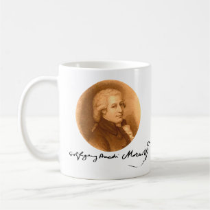Mozart Composer Portrait Elegant Classical Music Coffee Mug