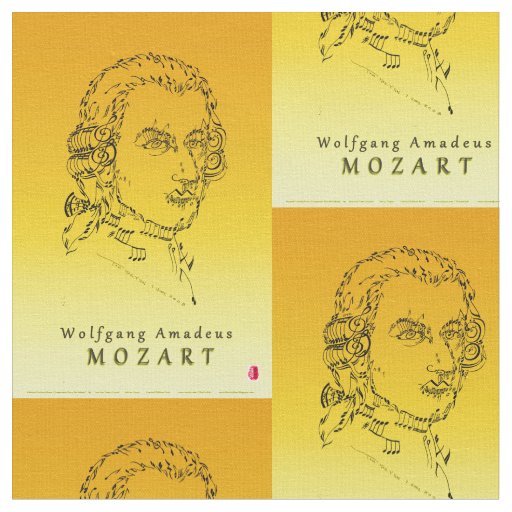 Mozart Face the Music Fabric