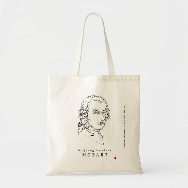Mozart Face the Music Tote Bag (Front)