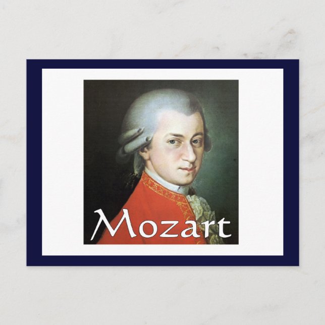 Mozart gifts for music lovers postcard (Front)