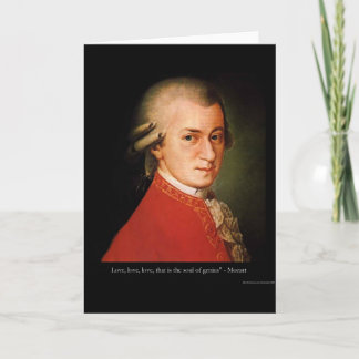 Mozart "Love Love Love" Quote Gifts & Collectibles Card
