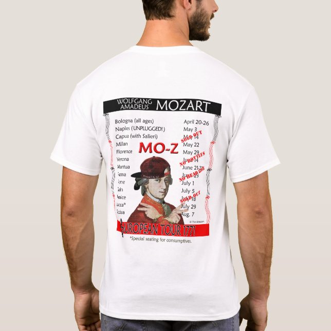 Mozart 'Mo-Z' European Tour Shirt (Men's Light) | Zazzle