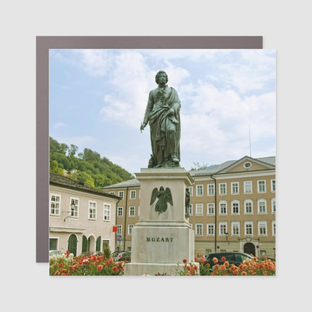 Mozart Monument in Salzburg Austria Car Magnet