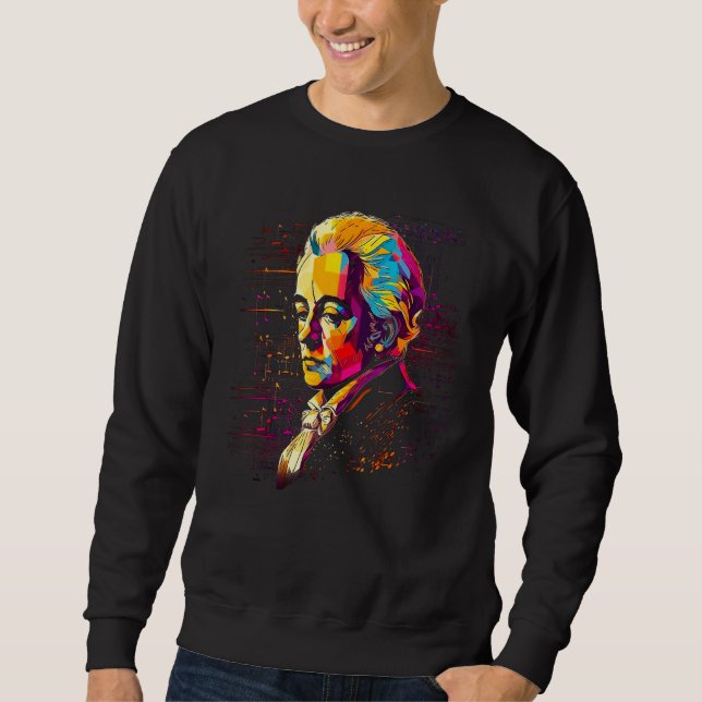 Mozart Music Composer Piano Sweatshirt (Front)