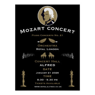 Mozart Music Concert Poster