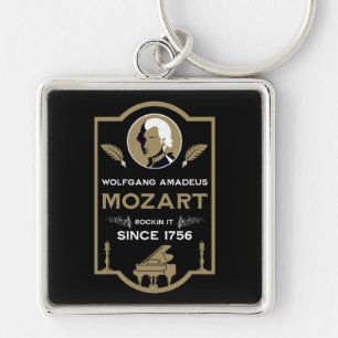 Mozart Music Lover Gift Keychain