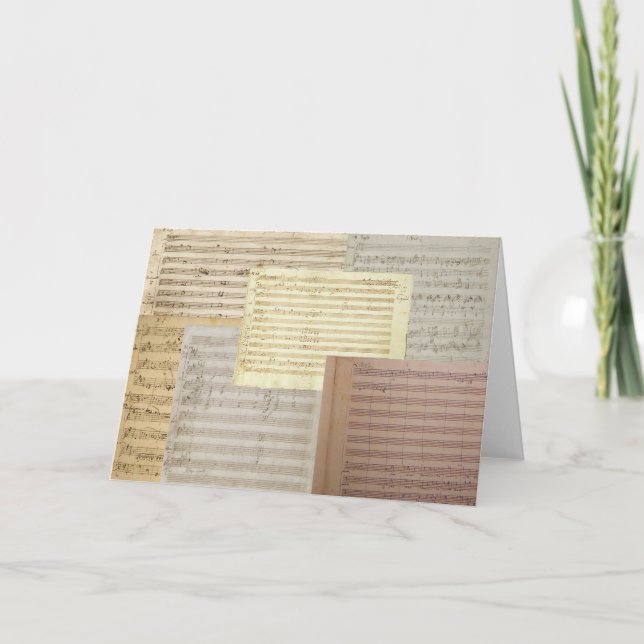 Mozart Music Manuscripts Card (Front)