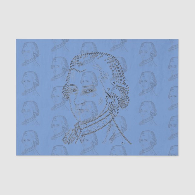 Mozart, music teacher, music student, music gift tissue paper (Front)