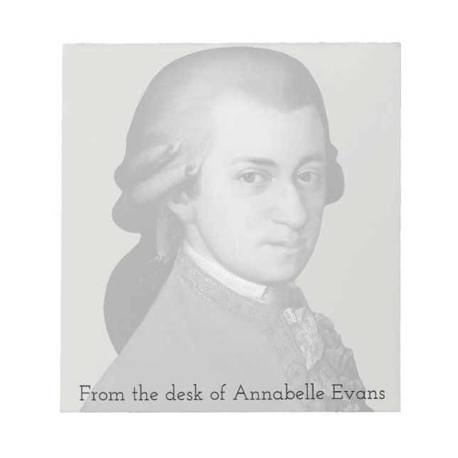 Mozart Notepad (Front)