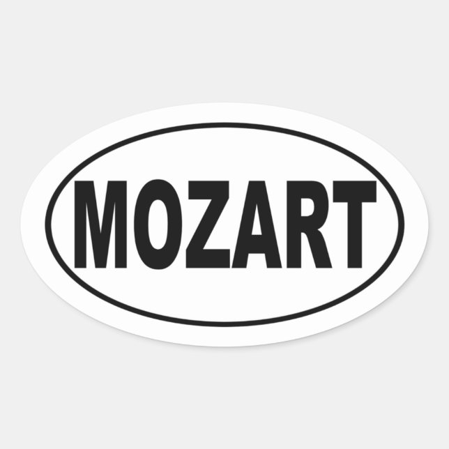 Mozart Oval Sticker (Front)