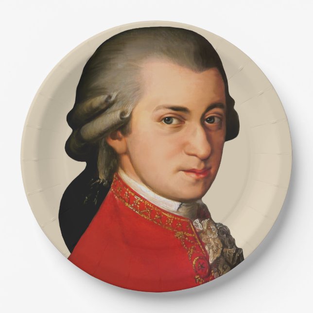 Mozart Paper Plates (Front)