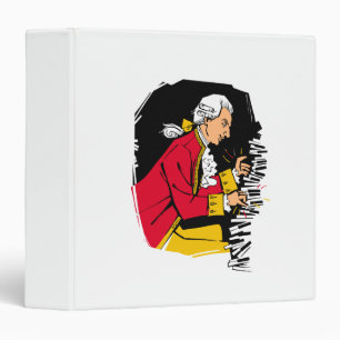 Mozart plays piano 3 ring binder