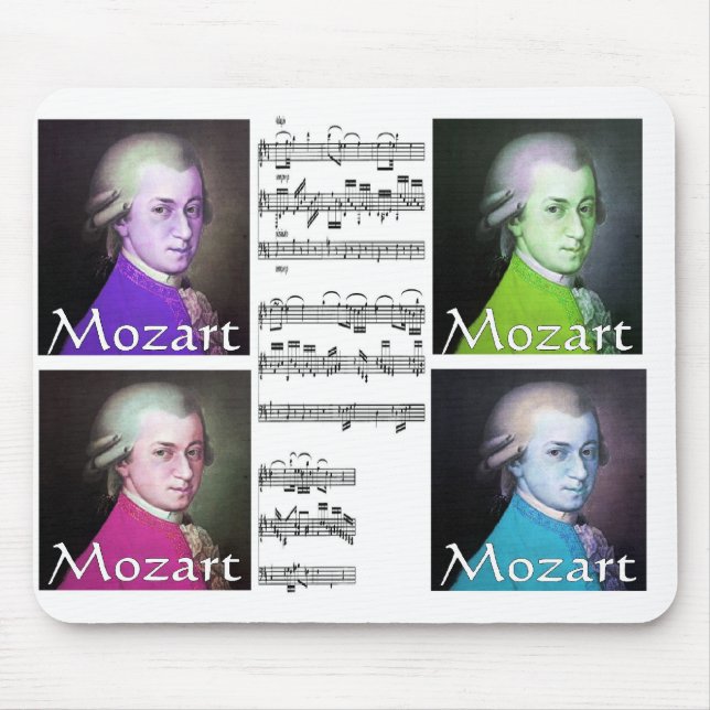 mozart pop art mouspad mouse pad (Front)