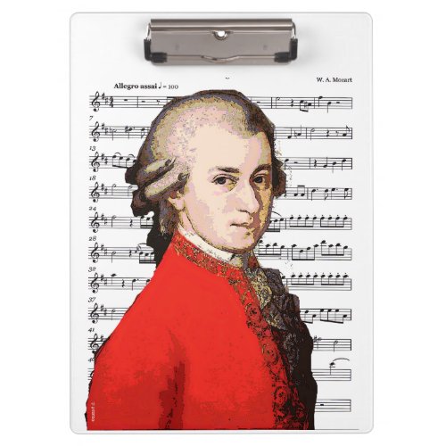 Mozart Portrait and Music  Clipboard