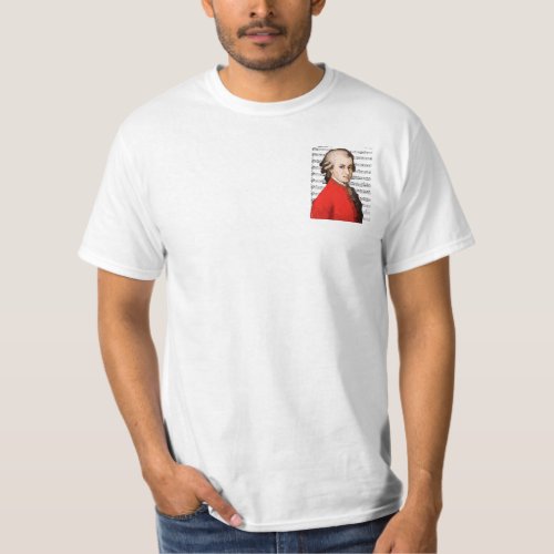 Mozart Portrait and Music  T_Shirt