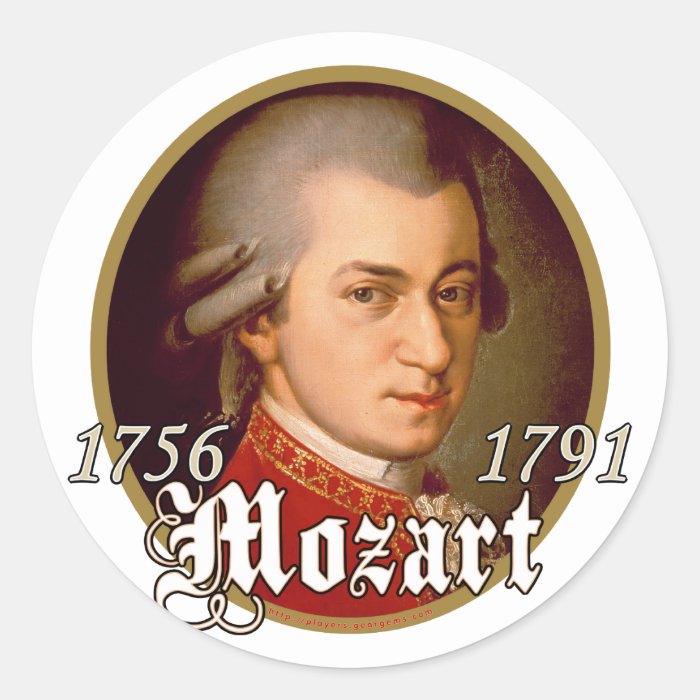 Mozart Round Stickers