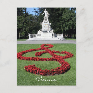 mozart statue postcard