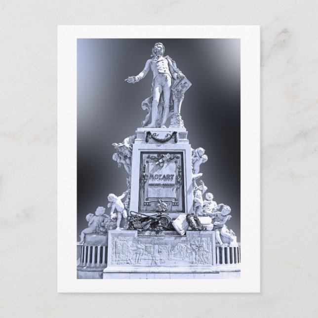 Mozart Statue Vienna Austria Postcard (Front)