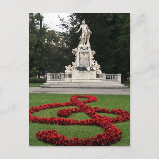 mozart statue wien postcard (Front)