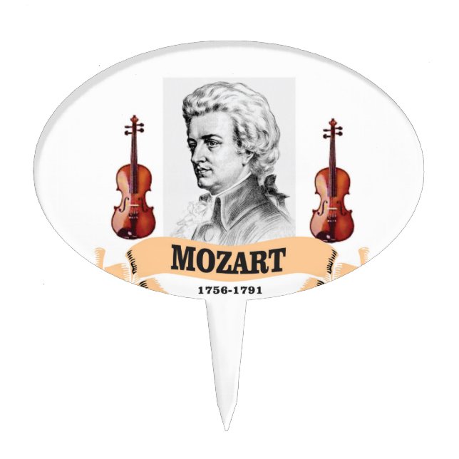 MOZART VIOLINS CAKE TOPPER (Front)