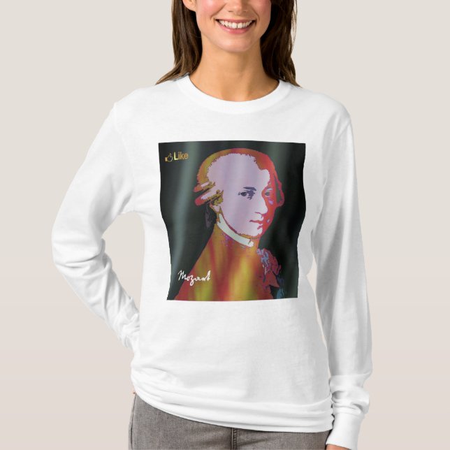 Mozart with "Like" graphic T-shirt (Front)