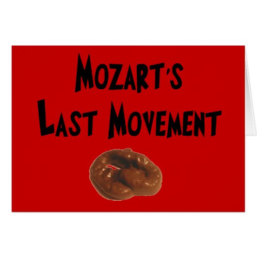 Mozarts Last Movement Hilarious Gifts (Front Horizontal)