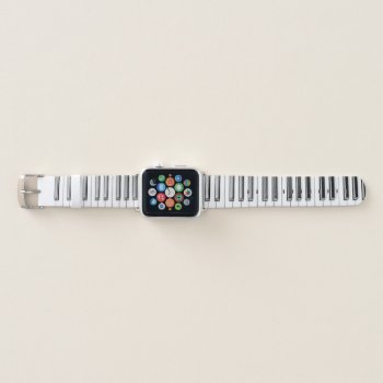 Mozart's Piano Keyboard Apple Watch Band by Rad_Designs at Zazzle